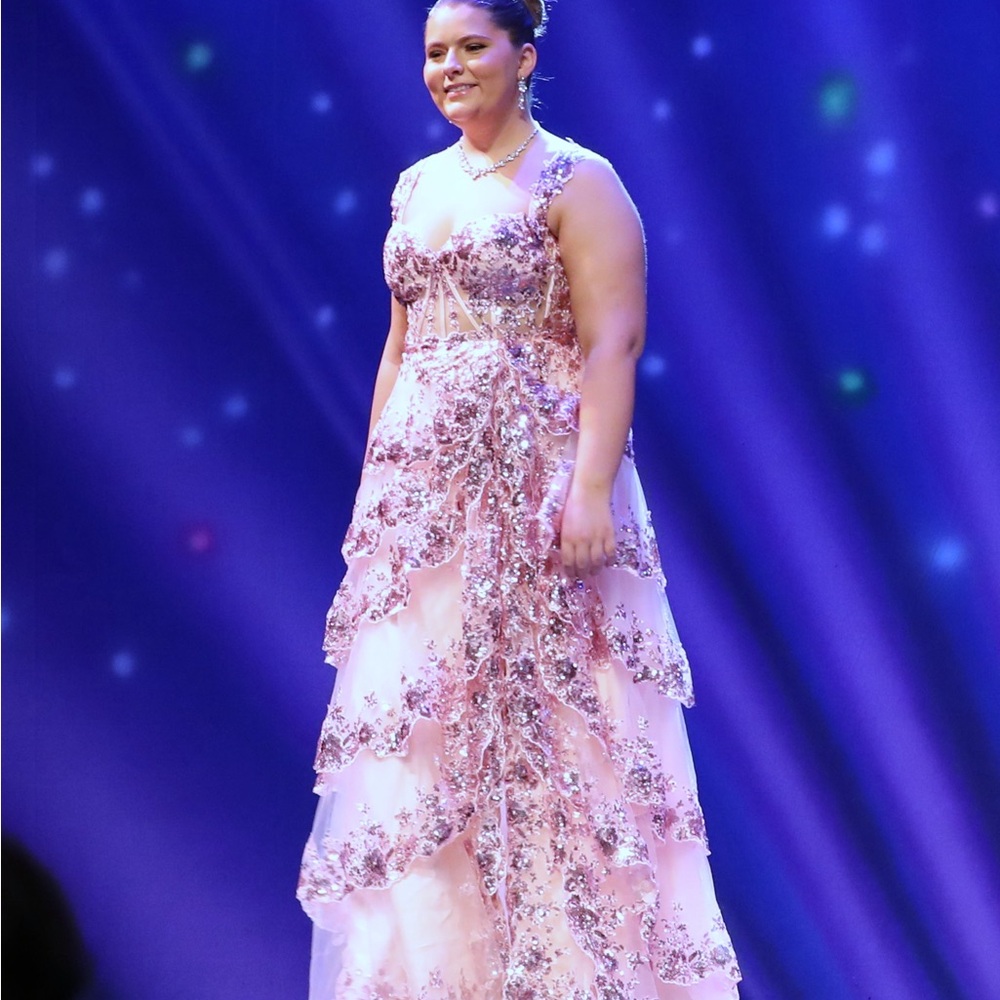 Pink A-Line Prom Dress